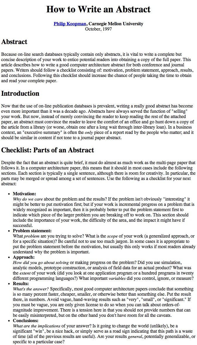 How to Write an Abstract for Research Paper