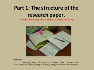 How to Structure a Research Paper